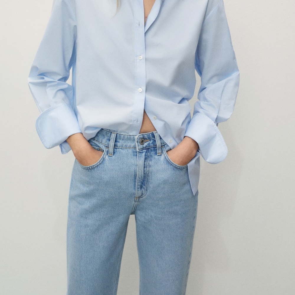 MANGO Matilda Mid Rise Straight Leg Jeans - size 2 -NEW - Picture 2 of 7
